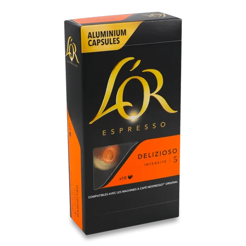 Кава Натуральна Смажена Мелена В Капсулах Delizioso Espresso L'OR, к/у 52г