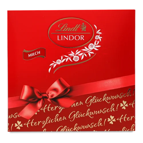 Шоколадні Цукерки Milch Lindor Lindt, к/у 187 г