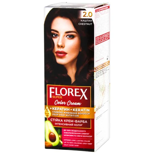 Крем-фарба Florex для волосся каштановий колір