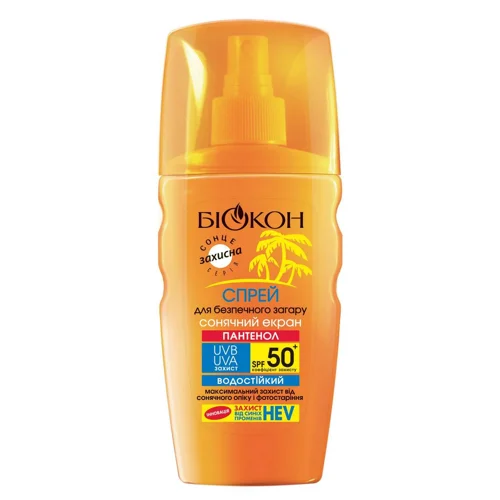 Спрей для безпечної засмаги Біокон SPF-50+ 160мл