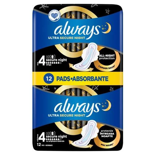 Прокладки гігієнічні Always Ultra Secure Night 4 12шт