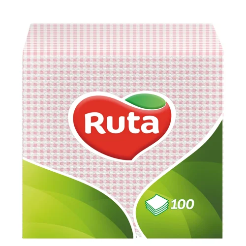 Серветки столові Ruta одношарові колір в асортименті 24*24см 100шт