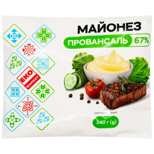 Майонез Еко Маркет Провансаль 67% 340г
