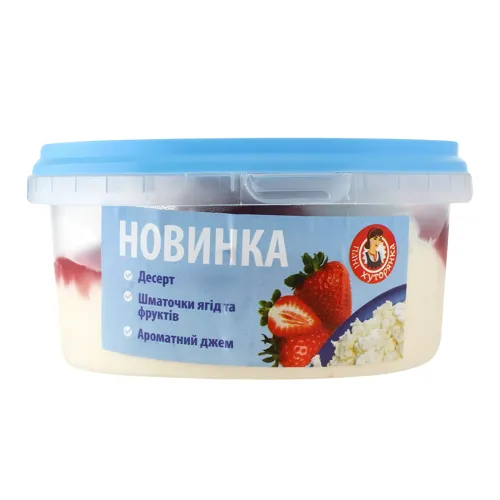 Десерт 15% сирний Полуниця Пані Хуторянка відро 400г