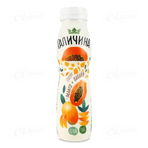 Йогурт Галичина манго-папайя 2,2%, 300г