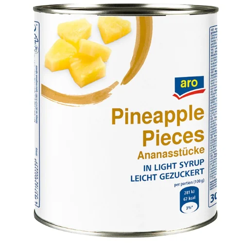 Ананаси Aro шматочки в легкому сиропі 3,1л