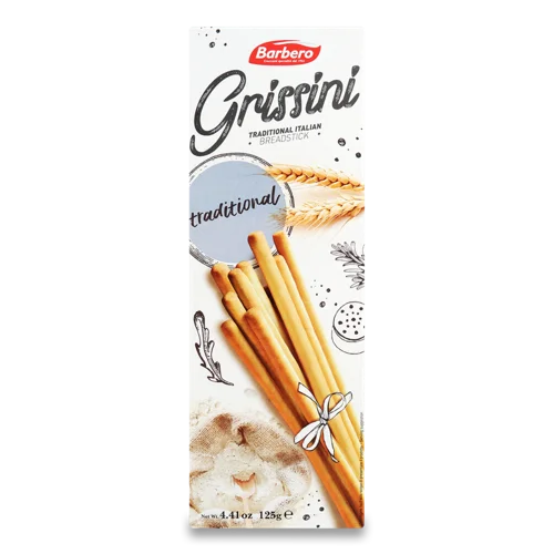 Хлібні Палички З Рослинною Олією Grissini Traditional, к/у 125г