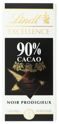 Шоколад 90% екстра чорний Excellence Lindt к/у 100г