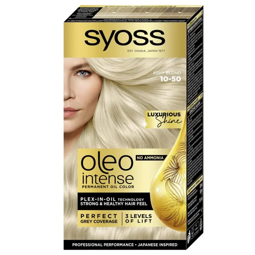 Фарба для волосся Syoss Oleo Intense 10-50 димчастий блонд 115мл