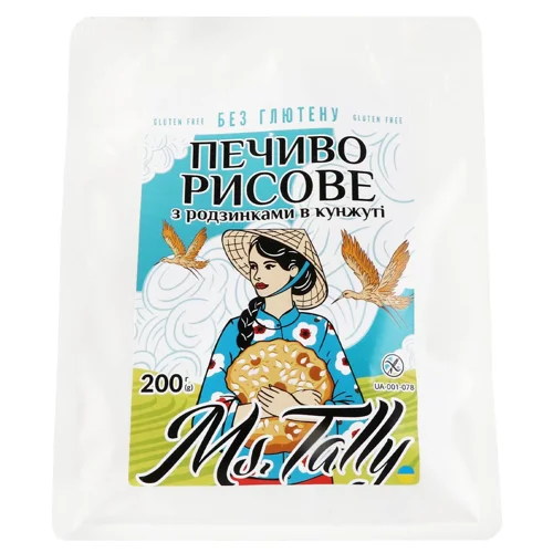 Печиво Ms.Tally рисове з родзинками в кунжуті 200г