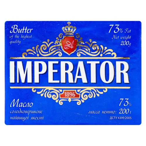 Масло Іmperator селянське солодковершкове 73% 200г