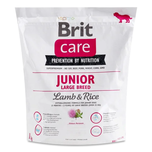 Корм Сухий Lamb & Rice Junior Large Care Brit, В/ґ, 1 кг