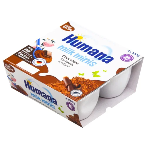 Пудинг Humana шоколадний з 10 місяців 4*100г