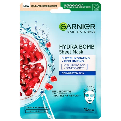 Маска для обличчя Garnier Skin Naturals Зволоження аква бомба 32г