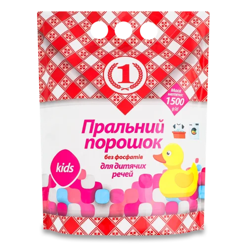 Пральний Порошок Для Дитячих Речей Без Фосфатів, ТМ "1", 1.5кг