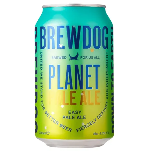 Пиво BrewDog Planet Pale Ale світле фільтроване 4,3% 0,33л