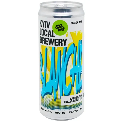Пиво Kyiv Local Brewery Urban Blanche світле нефільтроване 4,5% 0,33л