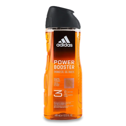 Гель для Душу Чоловічий 3в1 Power Booster Adidas, Об'єм 400мл