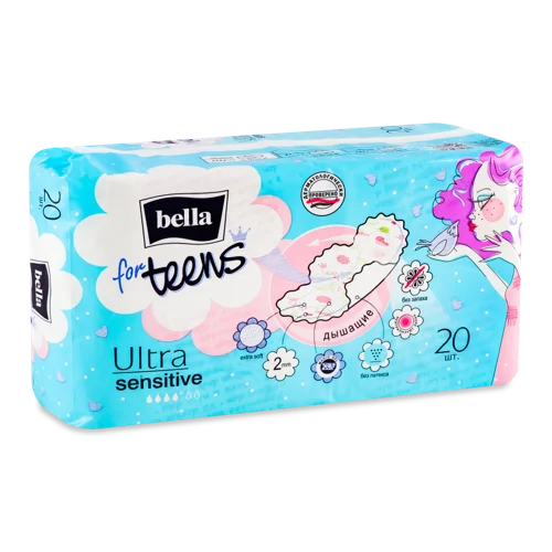 Гігієнічні Прокладки Ultra Sensitive для Підлітків Bella, 20шт