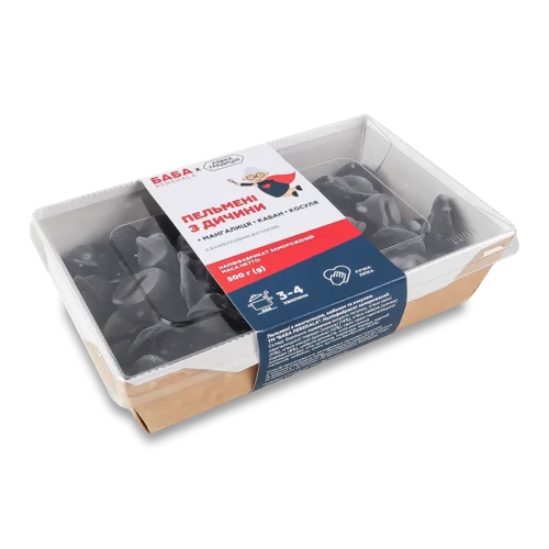 Пельмені З Мангалицею Кабаном Та Косулею, В/К, 500г