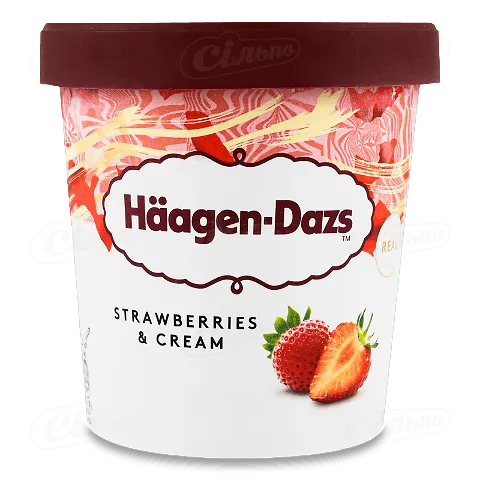 Морозиво Haagen-Dazs полуниця з вершками, 400г
