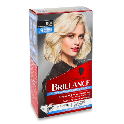 Фарба Для Волосся Brillance №801 Schwarzkopf, 1шт