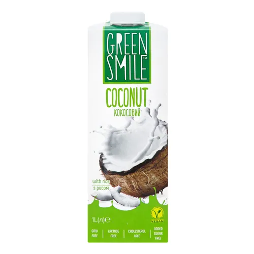 Напій рисово-кокосовий 3% ультрапастеризований збагачений кальцієм Coconut Green Smile т/п 1л