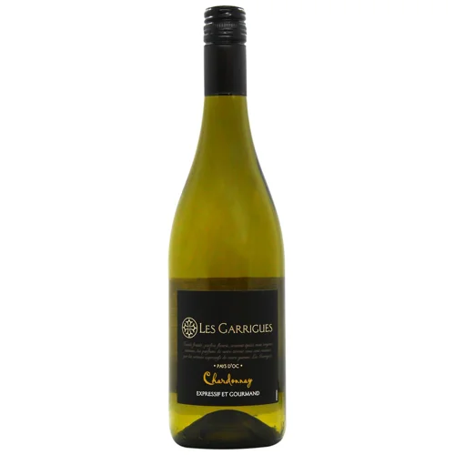 Вино Les Garrigues Chardonnay біле сухе 13% 0,75л