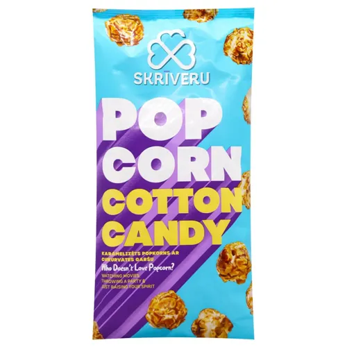 Карамелізований попкорн SKRIVERU GOTINA зі смаком цукрової вати 120г