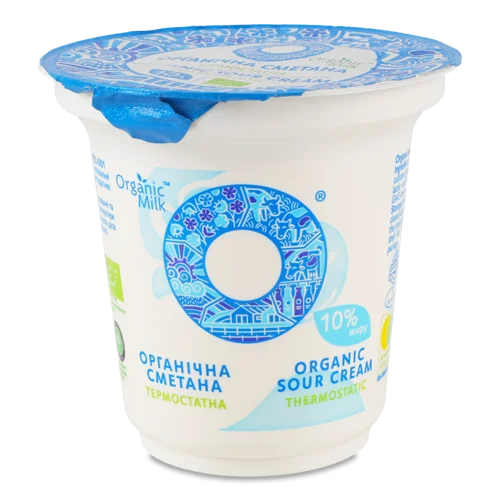 Сметана Органічна Термостатна 10% Organic Milk, ст 250г