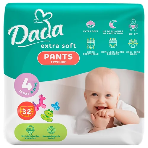 Підгузки-трусики Dada Extra Soft 4 9-15кг 32шт