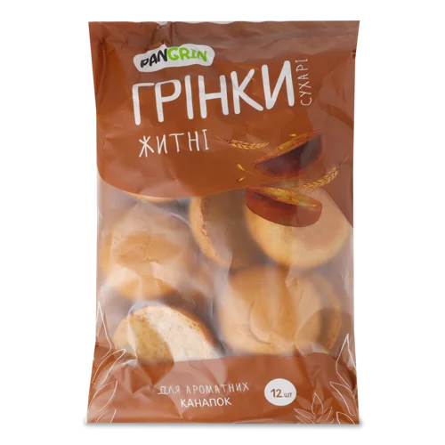 Грінки Житні Pan Grin, вищого ґатунку, 80 г
