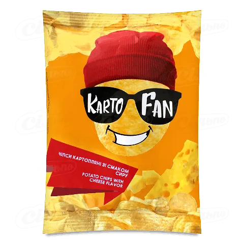 Чіпси картопляні KartoFan зі смаком сиру, 70г