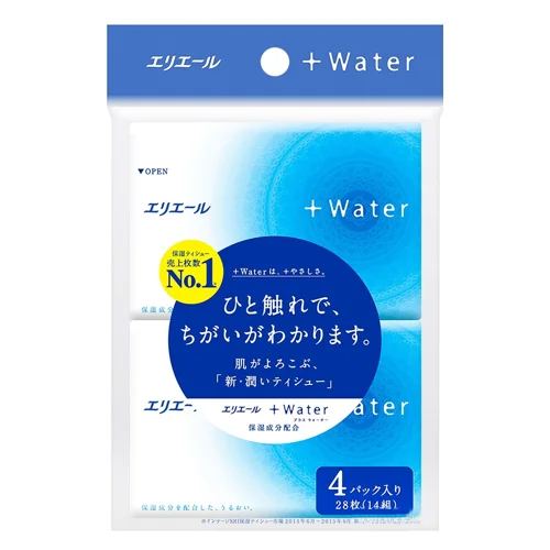Хустинки Elleair +Water паперові 4х14шт