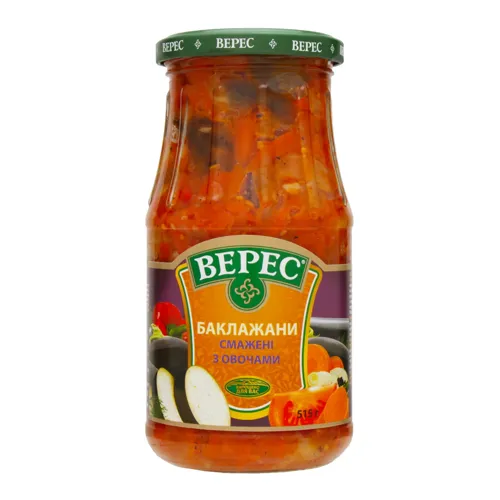 Баклажани смажені з овочами Верес с/б 515г