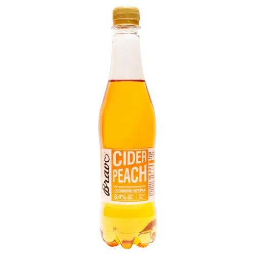 Сидр зі смаком Персика Браво 0,5л