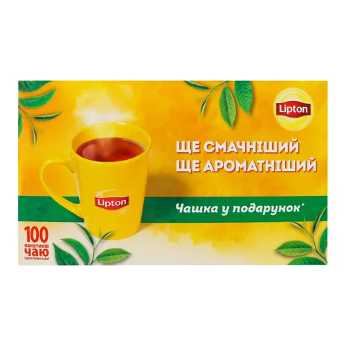 Набір чай чорний байховий 50х2г+чашка №7 Lipton 1шт