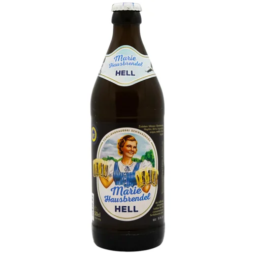 Пиво Schwarzbraeu Marie Hausbrendel Hell світле фільтроване 4,8% 0,5л