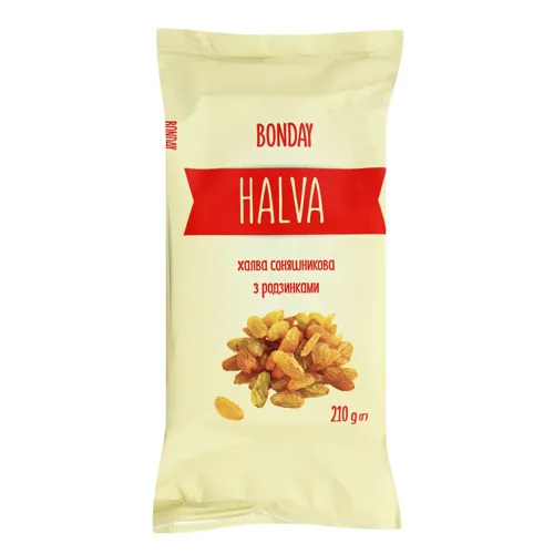 Халва соняшникова з родзинками Bonday м/у 210г