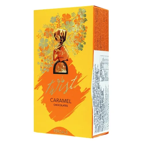 Цукерки Pergale Twist Caramel у темному шоколаді зі смаком тоффі 155г