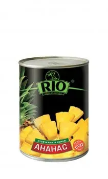 Ананаси Ріо шматочками в сиропі 580мл