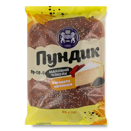 Булочка Маковий Чізкейк Кулиничі В/ґ 85г