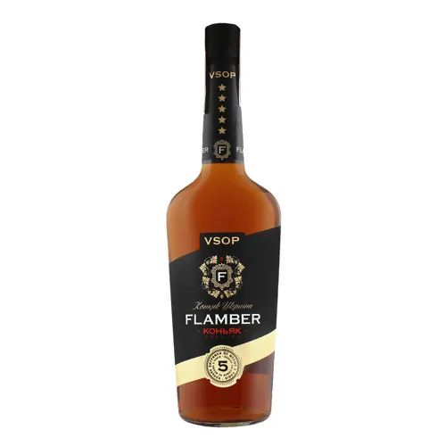 Коньяк 0.5л 40% ординарний 5 зірок VSOP Flamber бут