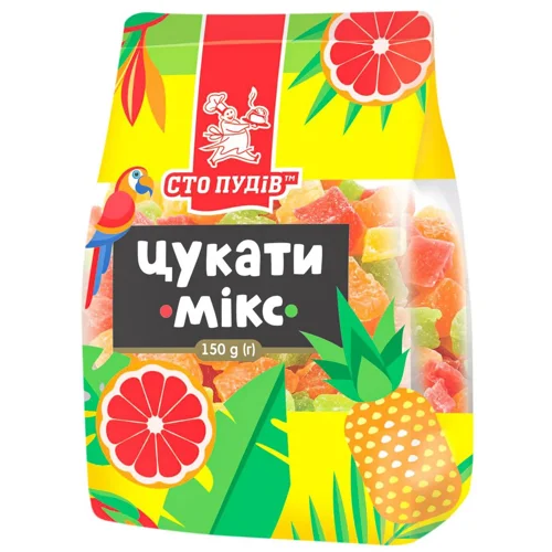 Цукати Сто пудів Мікс 150г