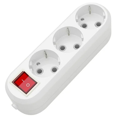 Розеточний блок Electrum ABS SM-3ES з вимикачем заземлення C-SM-1779