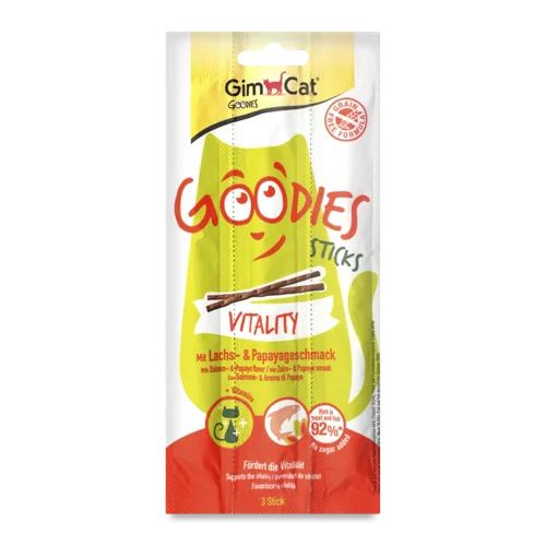 Корм Для Котів З Лососем Та Папайєю Goodies Sticks GimCat, с/в, 15г