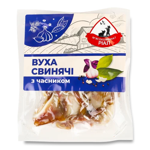 Вуха Свинячі З Часником Ріал Вищого Ґатунку, в/у, 100г