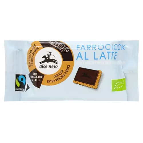 Печиво Alce Nero Fairtrade зі спельти вкрите молочним шоколадом органічне 28г