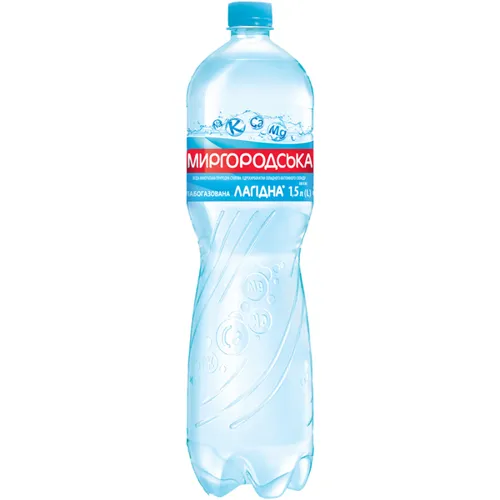 Вода мінеральна Миргородська Лагідна слабогазована 6 х 1.5л