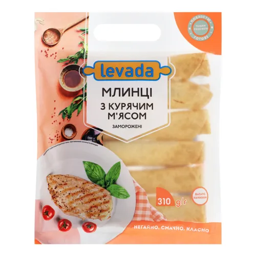 Млинці заморожені з курячим м'ясом Levada м/у 310г